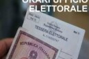 ORARIO DI APERTURA DELL’UFFICIO ELETTORALE AL PUBBLICO